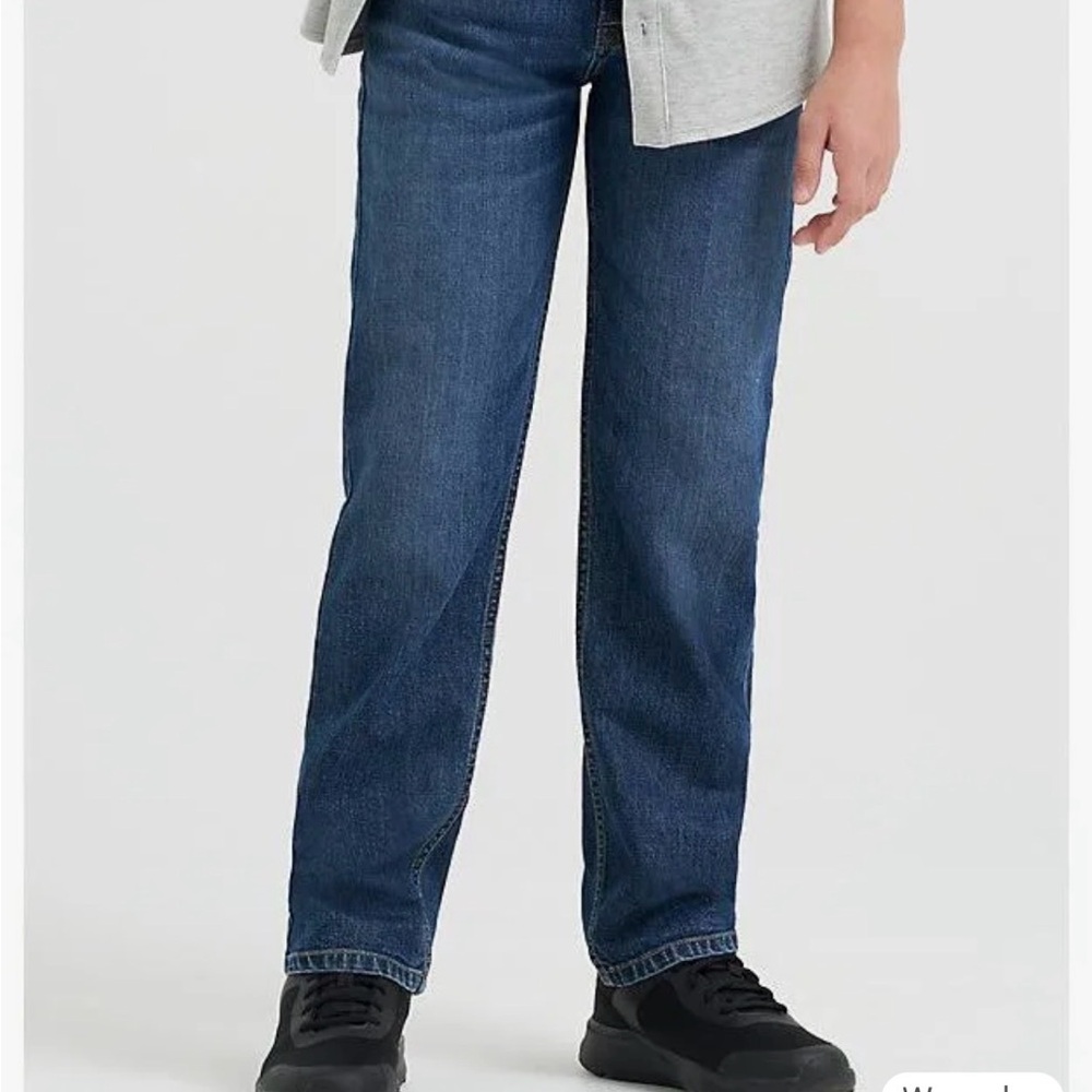 Wrangler BOYS Straight Fit Jeans - Dark Blue